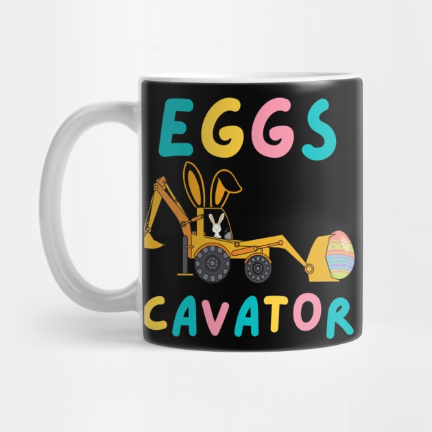 Kids EggsCavator Happy Easter Funny Excavator Hunting Egg Kids by Johner_Clerk_Design